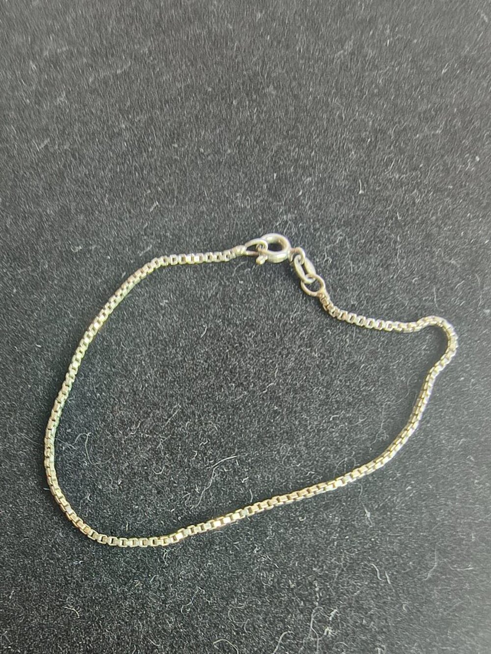 Sterling Silver 925 Italy Box Chain Bracelet